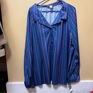 VINTAGE WOMENS SHAKER SPORT BLOUSES TOP BUNDLE OF 2 SIZE 54/34w